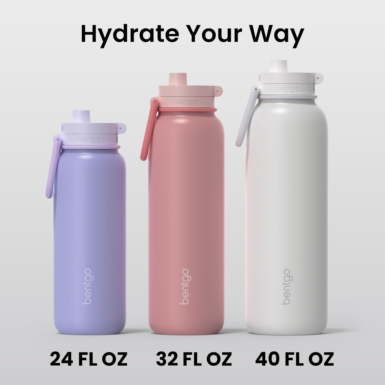 image:imageBentgo Flip 2in1 Straw amp Chug LeakProof Insulated Water Bottle 24 fl oz Premium 188 Stainless SteelTripleLayer Vacuum Insulation 24Hour Cold BPA amp PFASFree Prep BlueBlanc