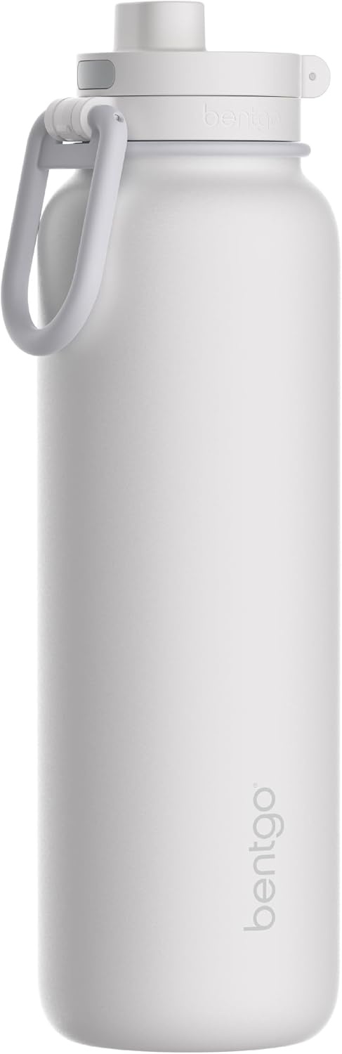 image:imageBentgo Flip 2in1 Straw amp Chug LeakProof Insulated Water Bottle 24 fl oz Premium 188 Stainless SteelTripleLayer Vacuum Insulation 24Hour Cold BPA amp PFASFree Prep BlueBlanc