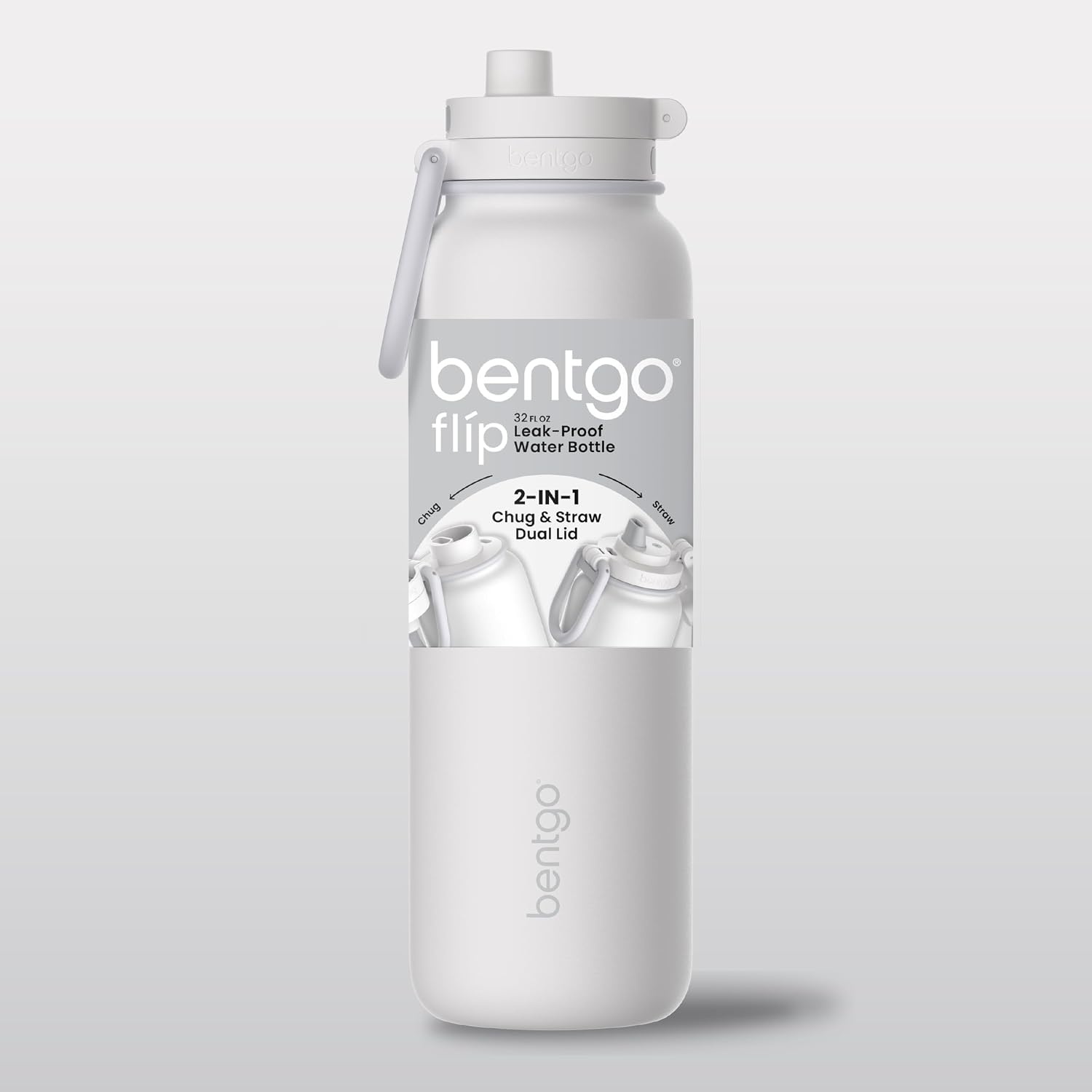 image:imageBentgo Flip 2in1 Straw amp Chug LeakProof Insulated Water Bottle 24 fl oz Premium 188 Stainless SteelTripleLayer Vacuum Insulation 24Hour Cold BPA amp PFASFree Prep BlueBlanc