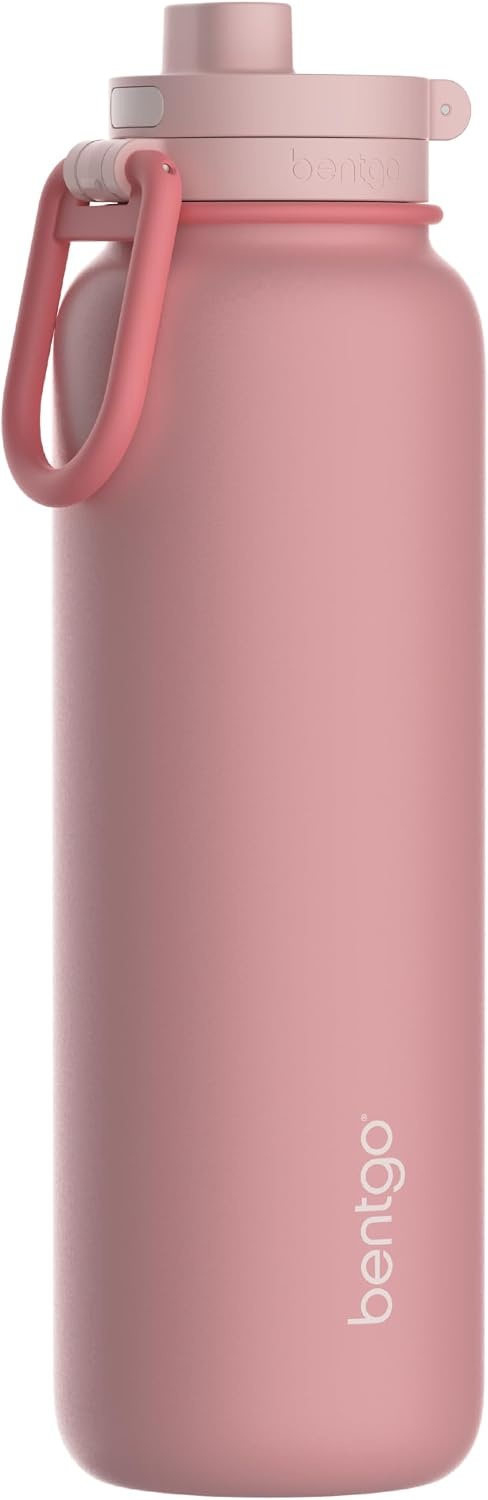 image:imageBentgo Flip 2in1 Straw amp Chug LeakProof Insulated Water Bottle 24 fl oz Premium 188 Stainless SteelTripleLayer Vacuum Insulation 24Hour Cold BPA amp PFASFree Prep BlueBlushing