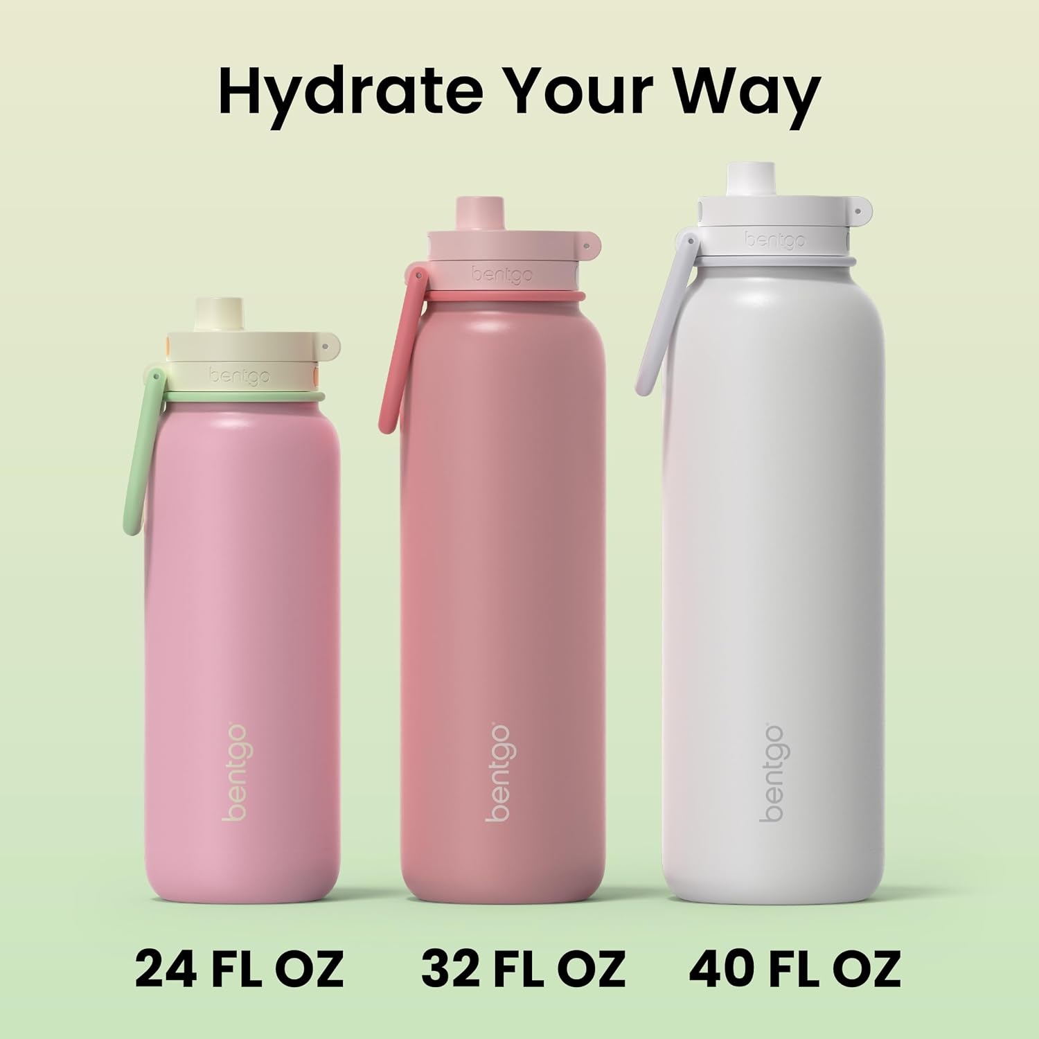image:imageBentgo Flip 2in1 Straw amp Chug LeakProof Insulated Water Bottle 24 fl oz Premium 188 Stainless SteelTripleLayer Vacuum Insulation 24Hour Cold BPA amp PFASFree Prep BlueSherbet