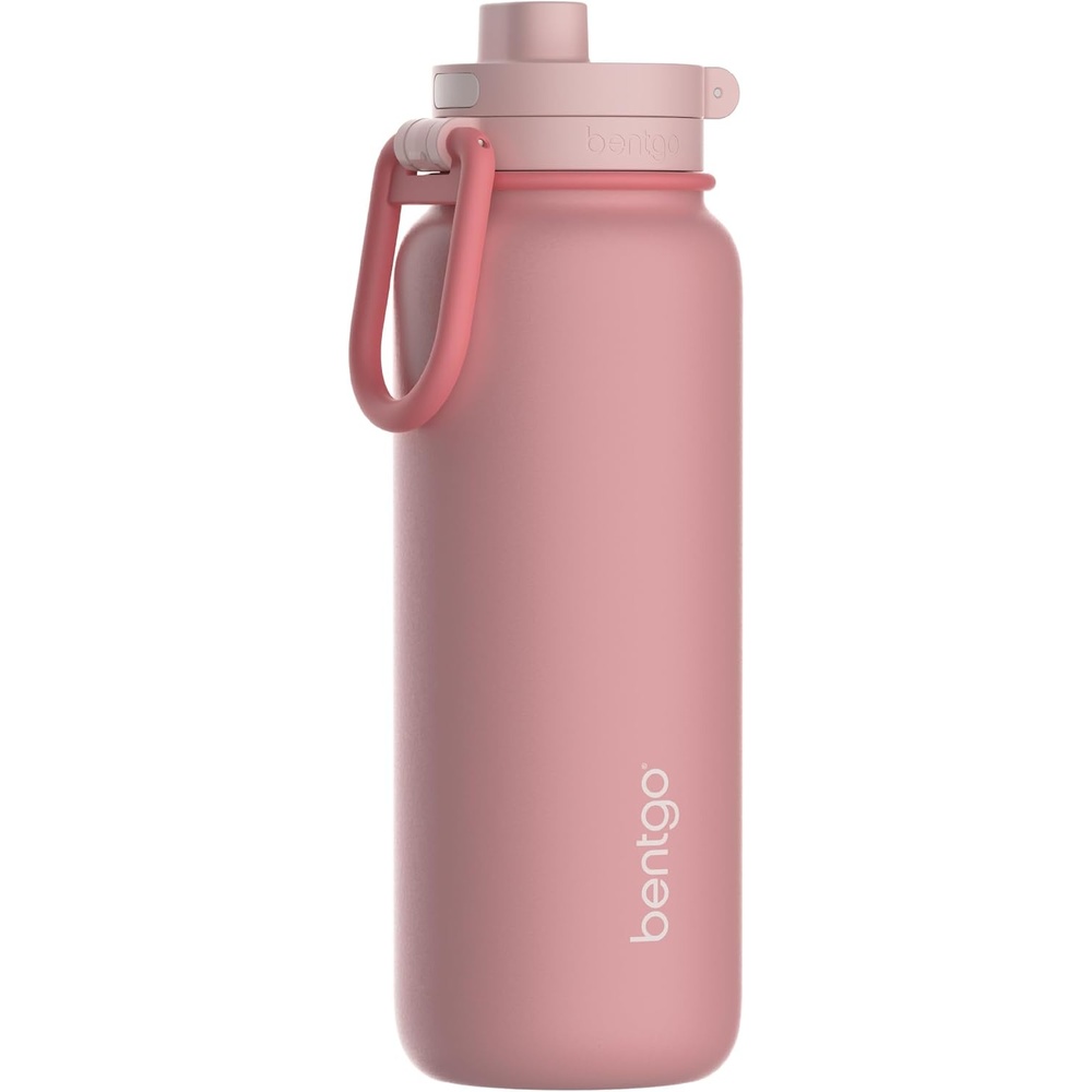 image:imageBentgo Flip 2in1 Straw amp Chug LeakProof Insulated Water Bottle 24 fl oz Premium 188 Stainless SteelTripleLayer Vacuum Insulation 24Hour Cold BPA amp PFASFree Prep BlueBlushing