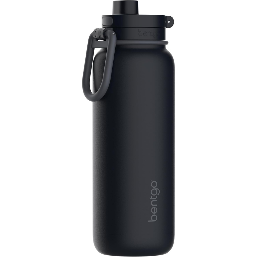 image:imageBentgo Flip 2in1 Straw amp Chug LeakProof Insulated Water Bottle 24 fl oz Premium 188 Stainless SteelTripleLayer Vacuum Insulation 24Hour Cold BPA amp PFASFree Prep BlueBack to Black