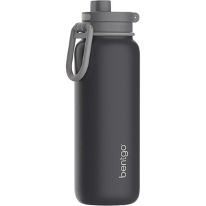 Bentgo Flip 2-in-1 Straw & Chug Leak-Proof Insulated Water Bottle, 24 fl oz | Premium 18/8 Stainless Steel,Triple-Layer Vacuum Insulation, 24-Hour Cold, BPA & PFAS-Free (Prep Blue)(Tweed)