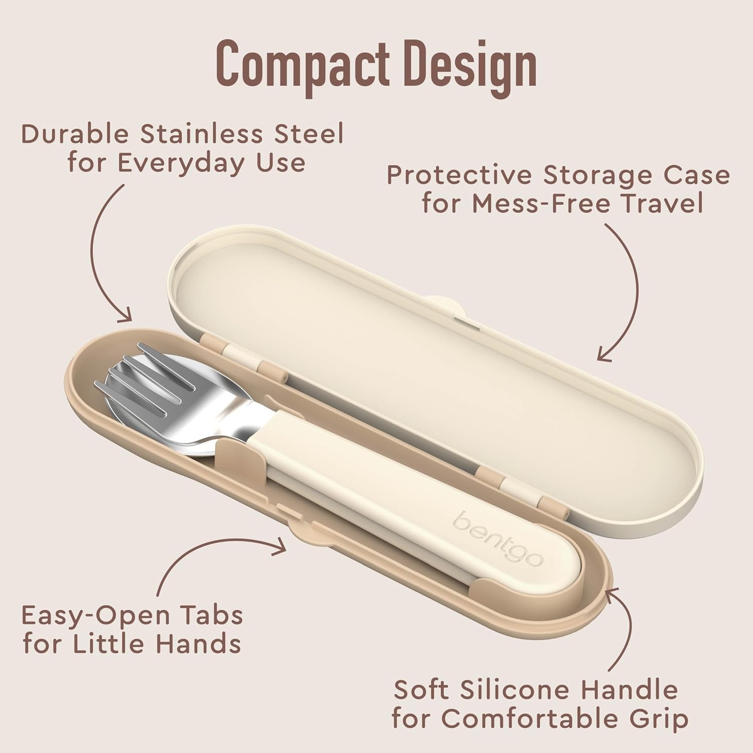 image:imageBentgo Kids Stainless Steel Utensil Set Reusable Fork Spoon amp Storage Case PFAS amp BPAFree EasyGrip Handles Lightweight Dishwasher Safe School Lunch Travel amp Outdoors NEW Ballet and BowsCowgirl Dreams