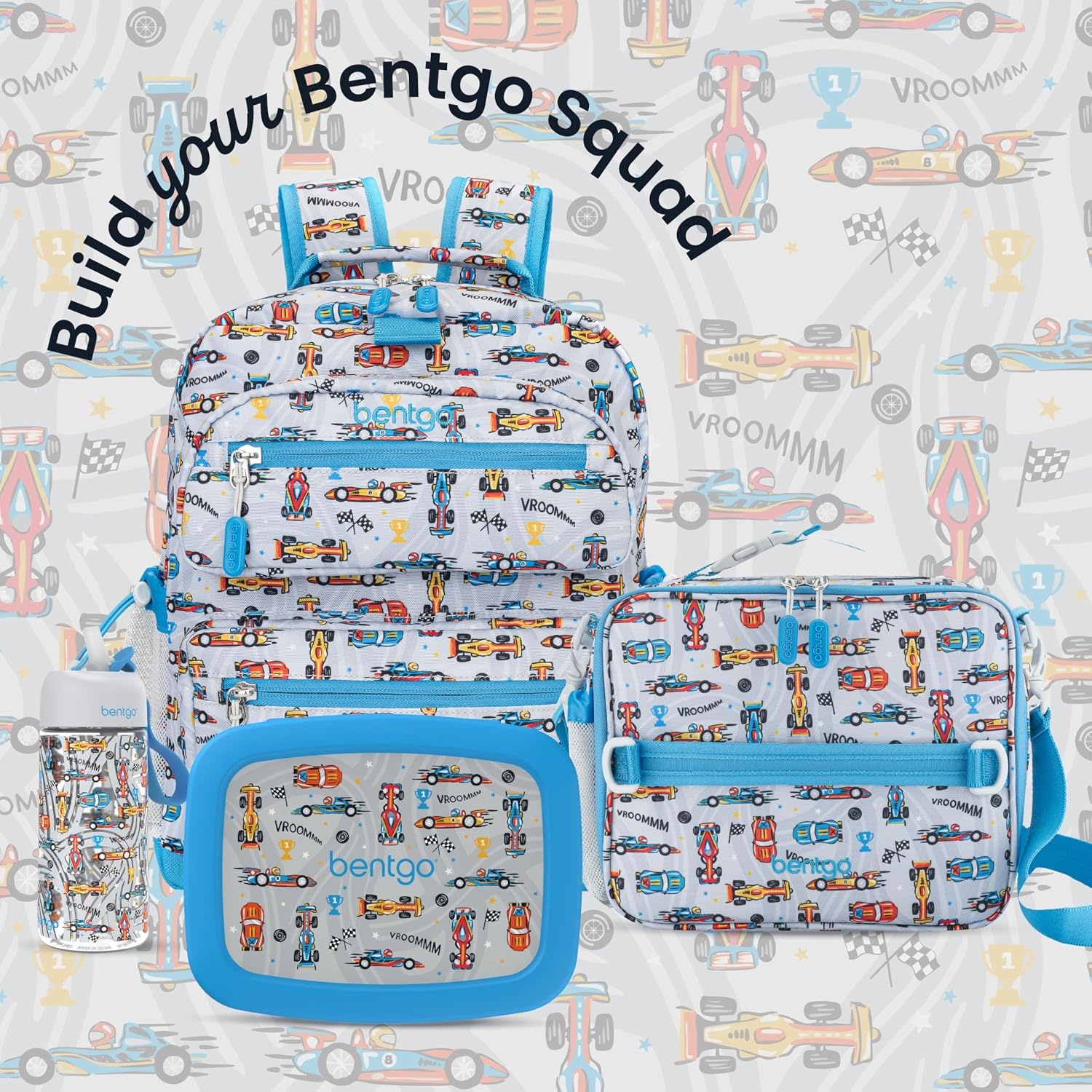image:imageBentgo Kids Prints DoubleInsulated Reusable Lunch Bag For Kids 3 Adjustable Strap Holds Lunch BoxWater BottleSnacks EasyClean WaterResistant Pockets NEW Ballet amp BowsRace Cars
