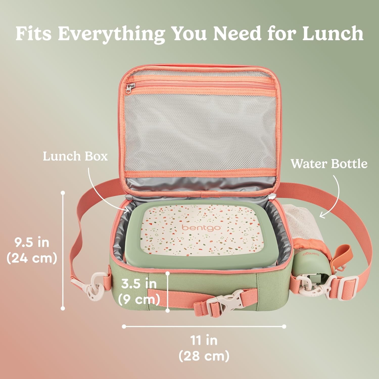 image:imageBentgo Kids Prints DoubleInsulated Reusable Lunch Bag For Kids 3 Adjustable Strap Holds Lunch BoxWater BottleSnacks EasyClean WaterResistant Pockets NEW Ballet amp BowsGeo Speckle