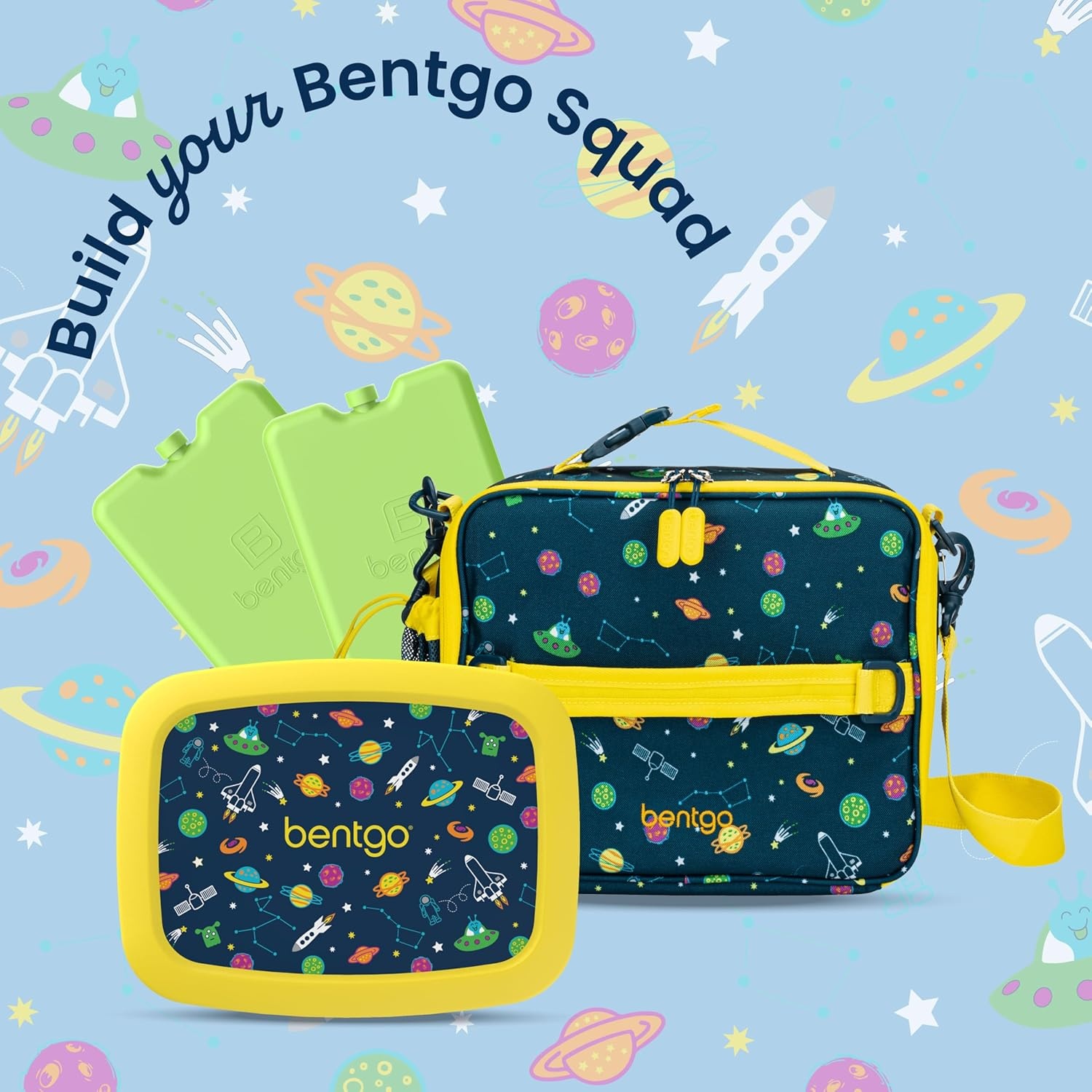 image:imageBentgo Kids Prints DoubleInsulated Reusable Lunch Bag For Kids 3 Adjustable Strap Holds Lunch BoxWater BottleSnacks EasyClean WaterResistant Pockets NEW Ballet amp BowsSpace