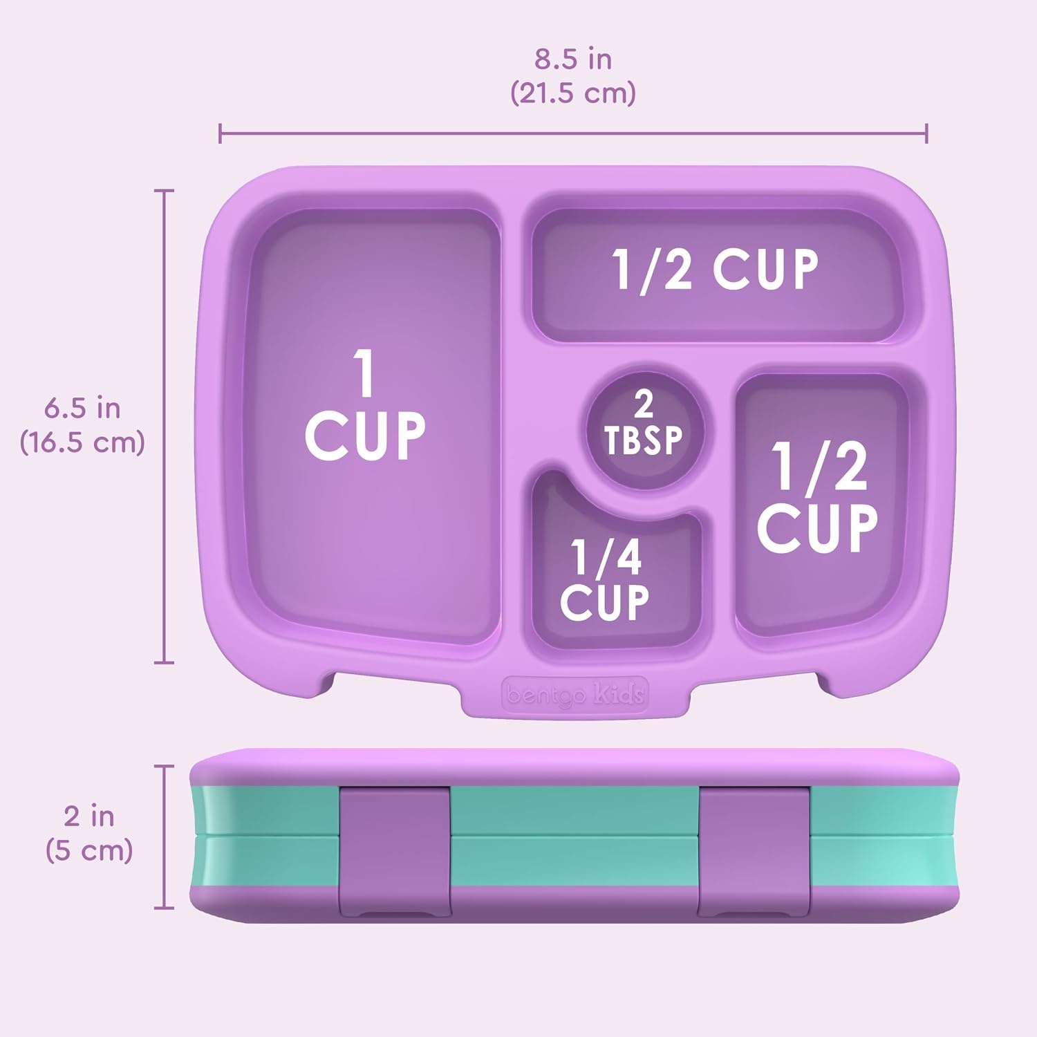 image:imageBentgo Kids Prints LeakProof 5Compartment BentoStyle Kids Lunch Box Ideal Portion Sizes for Ages 37 Durable DropProof Dishwasher Safe PFAS amp BPAFree Materials NEW Ballet amp BowsMermaid Scales