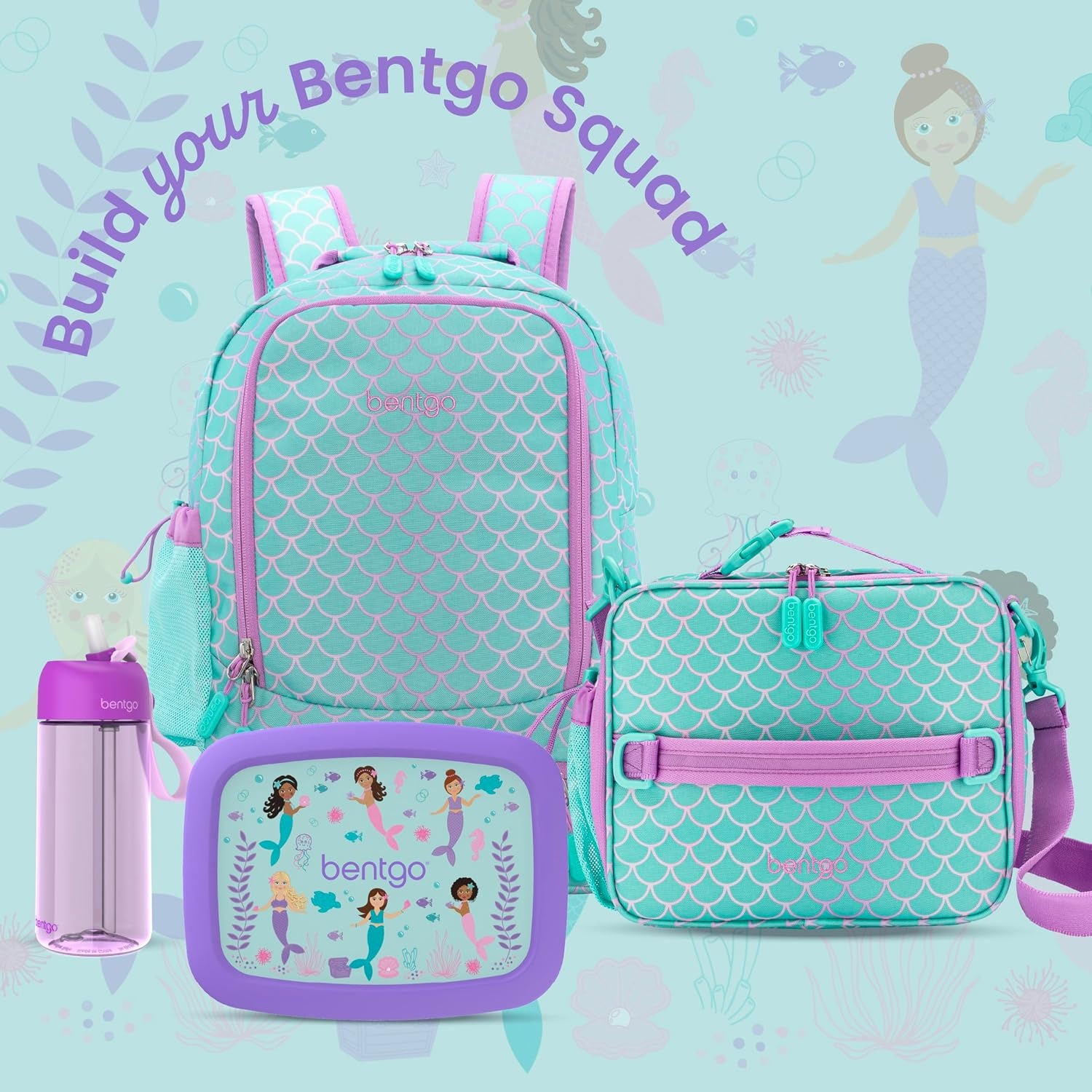 image:imageBentgo Kids Prints LeakProof 5Compartment BentoStyle Kids Lunch Box Ideal Portion Sizes for Ages 37 Durable DropProof Dishwasher Safe PFAS amp BPAFree Materials NEW Ballet amp BowsMermaids in the Sea