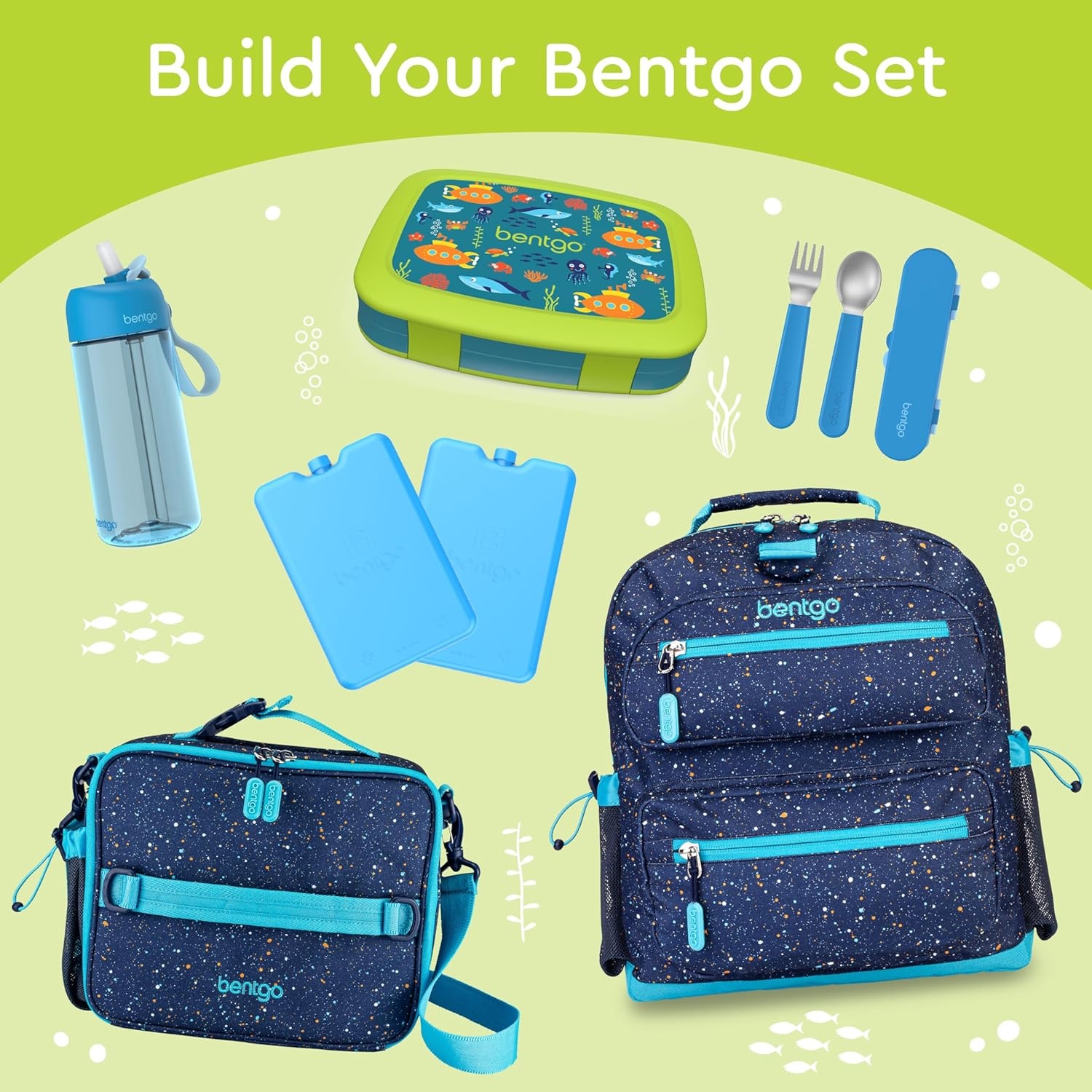 image:imageBentgo Kids Prints LeakProof 5Compartment BentoStyle Kids Lunch Box Ideal Portion Sizes for Ages 37 Durable DropProof Dishwasher Safe PFAS amp BPAFree Materials NEW Ballet amp BowsSubmarine