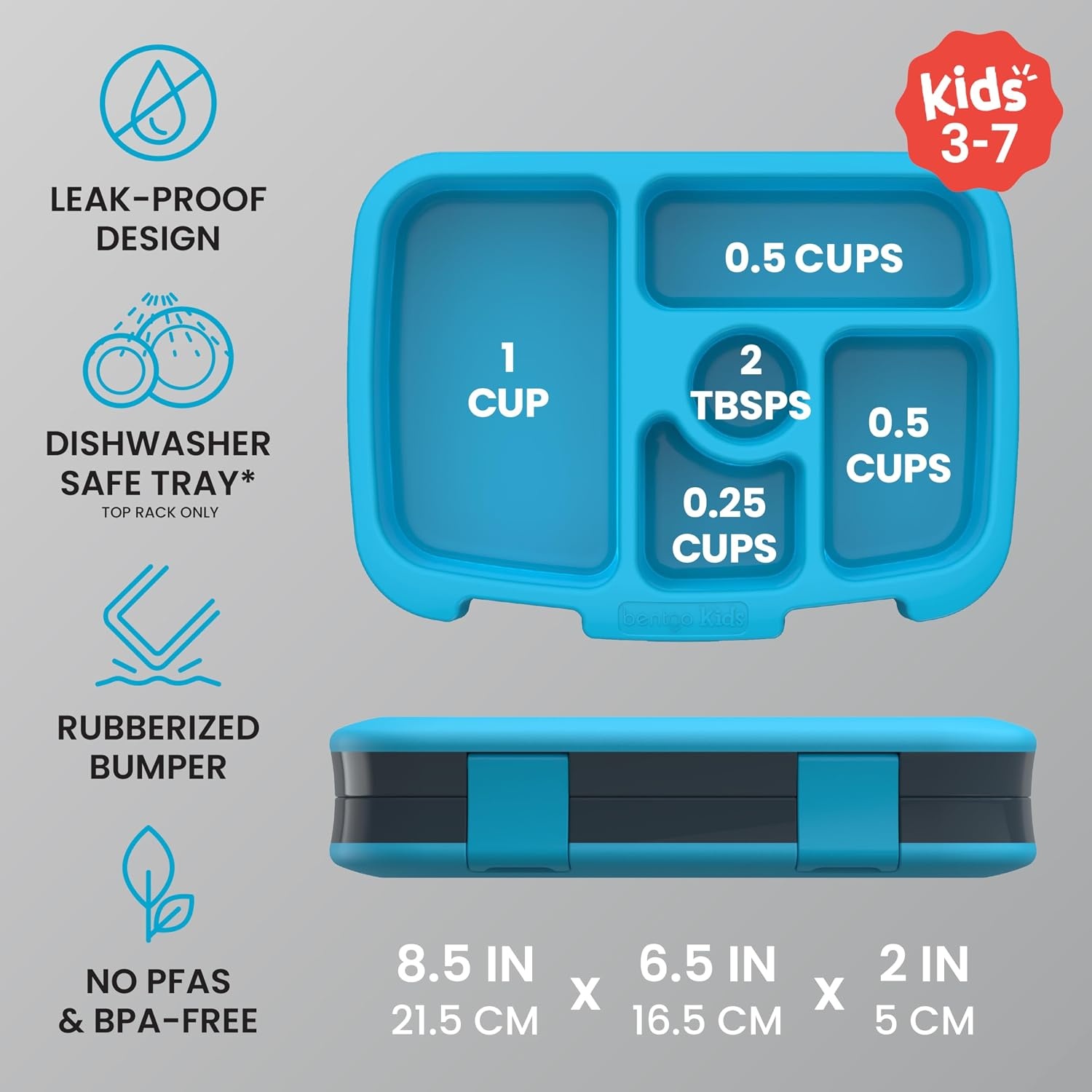 image:imageBentgo Kids Prints LeakProof 5Compartment BentoStyle Kids Lunch Box Ideal Portion Sizes for Ages 37 Durable DropProof Dishwasher Safe PFAS amp BPAFree Materials NEW Ballet amp BowsDinosaur