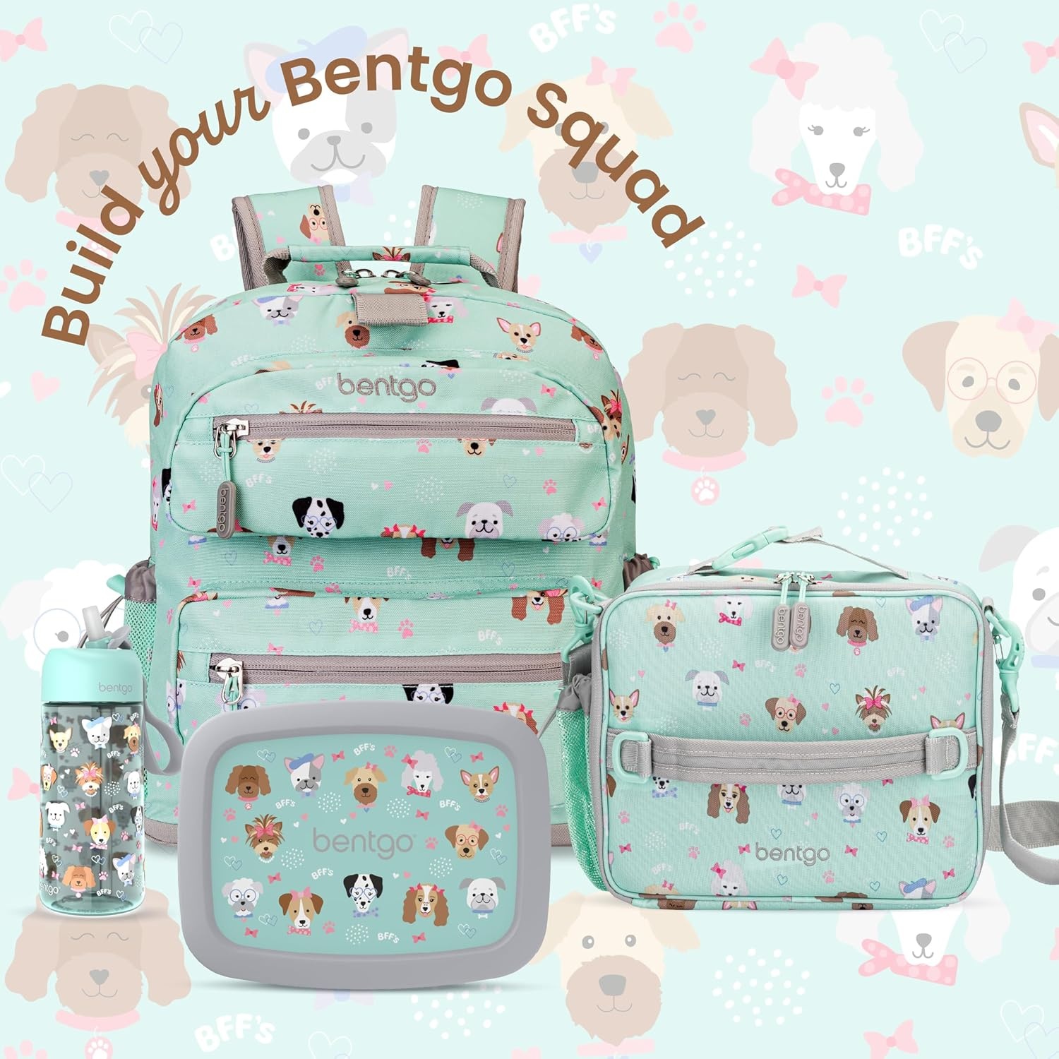 image:imageBentgo Kids Prints LeakProof 5Compartment BentoStyle Kids Lunch Box Ideal Portion Sizes for Ages 37 Durable DropProof Dishwasher Safe PFAS amp BPAFree Materials NEW Ballet amp BowsPuppy Love