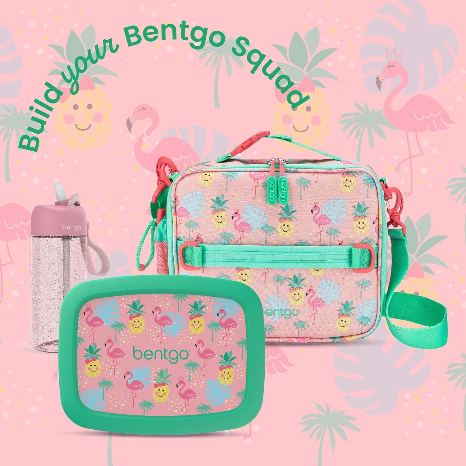 image:imageBentgo Kids Prints LeakProof 5Compartment BentoStyle Kids Lunch Box Ideal Portion Sizes for Ages 37 Durable DropProof Dishwasher Safe PFAS amp BPAFree Materials NEW Ballet amp BowsTropical