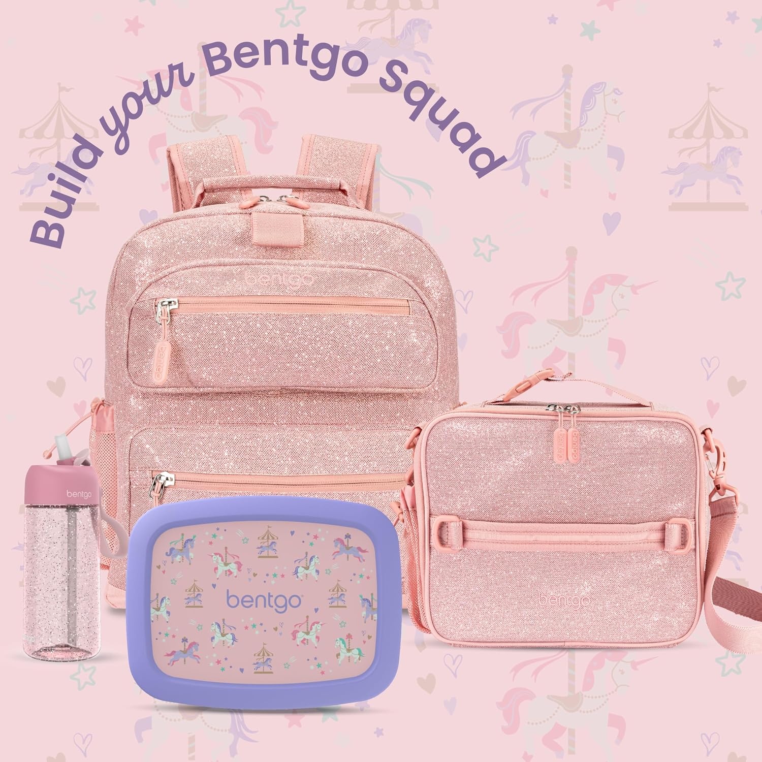image:imageBentgo Kids Prints LeakProof 5Compartment BentoStyle Kids Lunch Box Ideal Portion Sizes for Ages 37 Durable DropProof Dishwasher Safe PFAS amp BPAFree Materials NEW Ballet amp BowsCarousel Unicorns