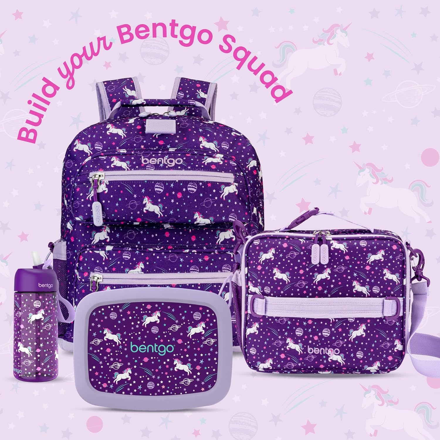 image:imageBentgo Kids Prints LeakProof 5Compartment BentoStyle Kids Lunch Box Ideal Portion Sizes for Ages 37 Durable DropProof Dishwasher Safe PFAS amp BPAFree Materials NEW Ballet amp BowsUnicorn
