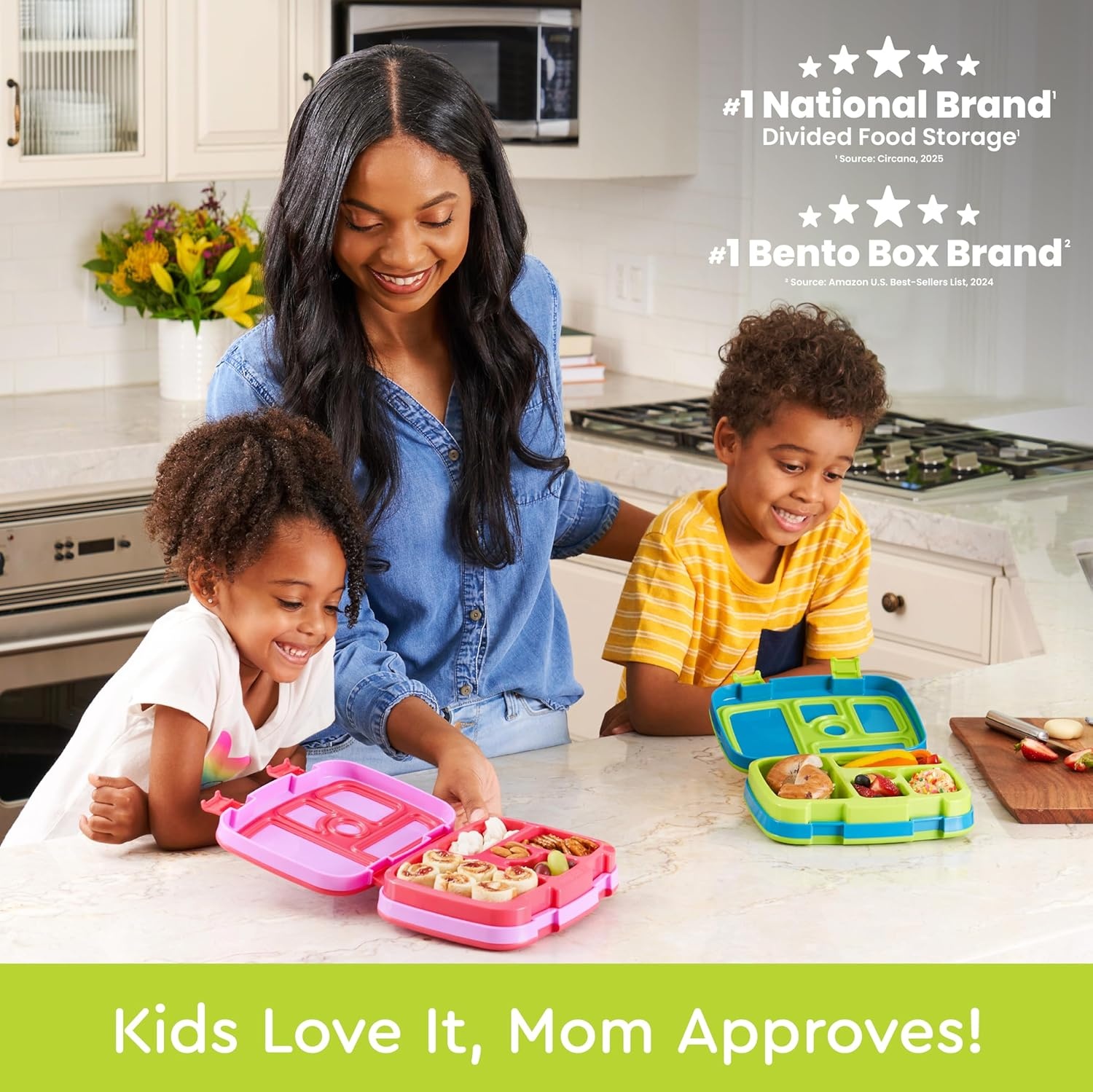 image:imageBentgo Kids Prints LeakProof 5Compartment BentoStyle Kids Lunch Box Ideal Portion Sizes for Ages 37 Durable DropProof Dishwasher Safe PFAS amp BPAFree Materials NEW Ballet amp BowsSubmarine
