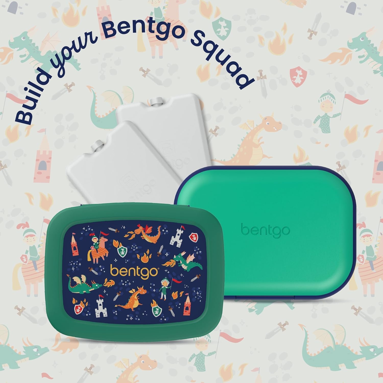 image:imageBentgo Kids Prints LeakProof 5Compartment BentoStyle Kids Lunch Box Ideal Portion Sizes for Ages 37 Durable DropProof Dishwasher Safe PFAS amp BPAFree Materials NEW Ballet amp BowsDragons Knights