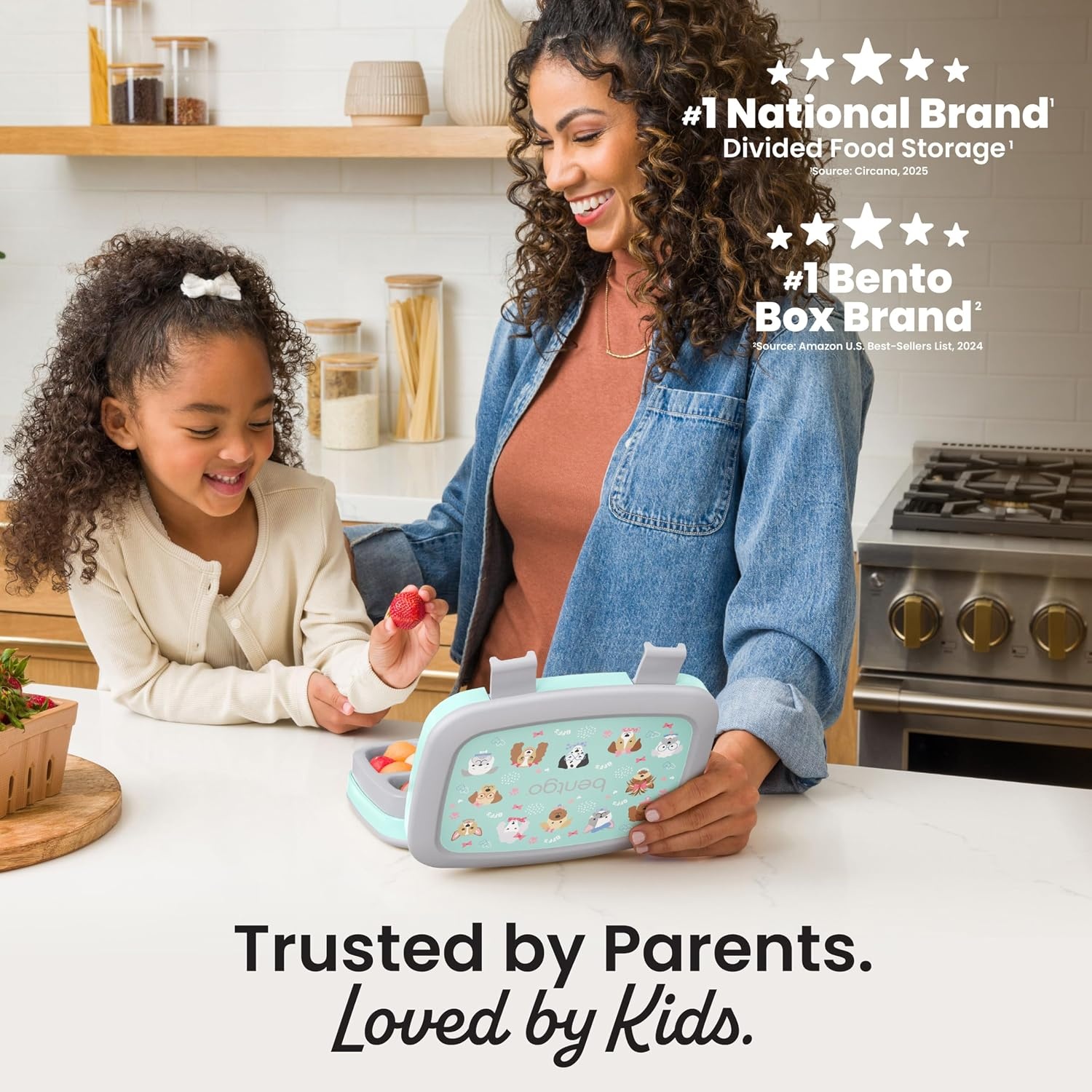 image:imageBentgo Kids Prints LeakProof 5Compartment BentoStyle Kids Lunch Box Ideal Portion Sizes for Ages 37 Durable DropProof Dishwasher Safe PFAS amp BPAFree Materials NEW Ballet amp BowsPuppy Love
