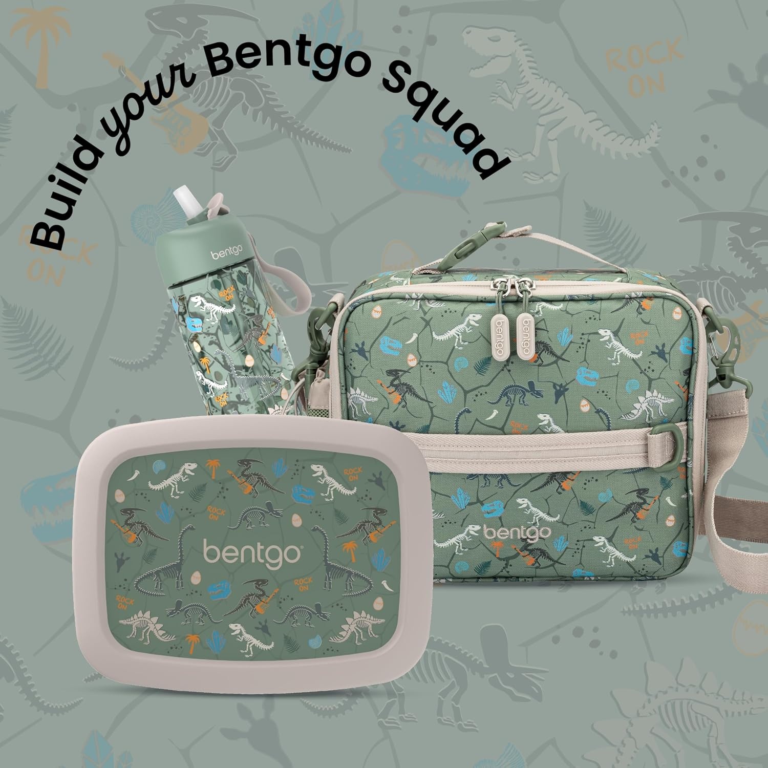 image:imageBentgo Kids Prints LeakProof 5Compartment BentoStyle Kids Lunch Box Ideal Portion Sizes for Ages 37 Durable DropProof Dishwasher Safe PFAS amp BPAFree Materials NEW Ballet amp BowsDino Fossils