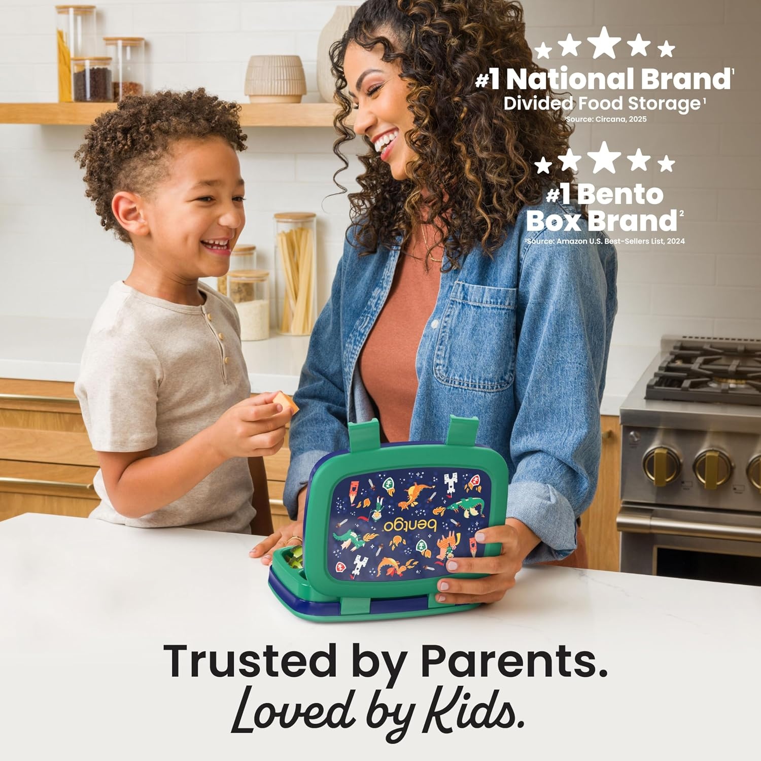 image:imageBentgo Kids Prints LeakProof 5Compartment BentoStyle Kids Lunch Box Ideal Portion Sizes for Ages 37 Durable DropProof Dishwasher Safe PFAS amp BPAFree Materials NEW Ballet amp BowsDragons Knights