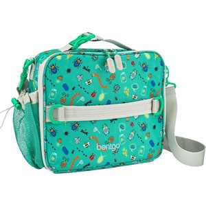 Bentgo Kids Prints Double-Insulated Reusable Lunch Bag | For Kids 3+, Adjustable Strap; Holds Lunch Box/Water Bottle/Snacks; Easy-Clean, Water-Resistant, Pockets (NEW Ballet & Bows)(Bug Buddies)