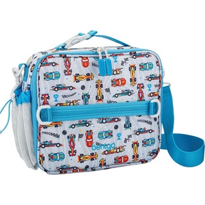 Bentgo Kids Prints Double-Insulated Reusable Lunch Bag | For Kids 3+, Adjustable Strap; Holds Lunch Box/Water Bottle/Snacks; Easy-Clean, Water-Resistant, Pockets (NEW Ballet & Bows)(Race Cars)
