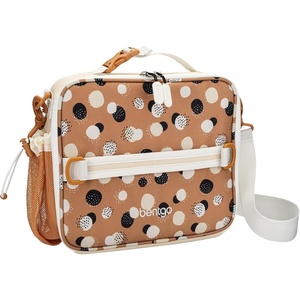Bentgo Kids Prints Double-Insulated Reusable Lunch Bag | For Kids 3+, Adjustable Strap; Holds Lunch Box/Water Bottle/Snacks; Easy-Clean, Water-Resistant, Pockets (NEW Ballet & Bows)(Spots & Dots)