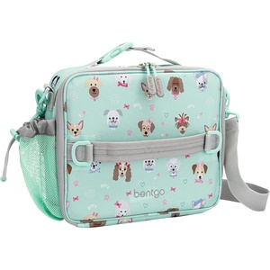 Bentgo Kids Prints Double-Insulated Reusable Lunch Bag | For Kids 3+, Adjustable Strap; Holds Lunch Box/Water Bottle/Snacks; Easy-Clean, Water-Resistant, Pockets (NEW Ballet & Bows)(Puppy Love)
