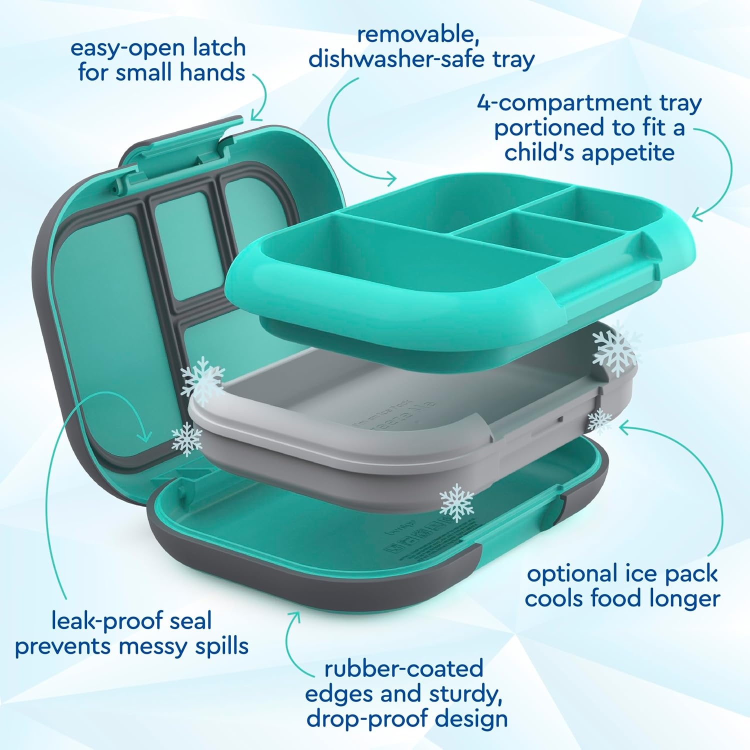 image:imageBentgo Chill Kids Electric Aqua and Chill Mini Lilac Mist Lunch Box Set