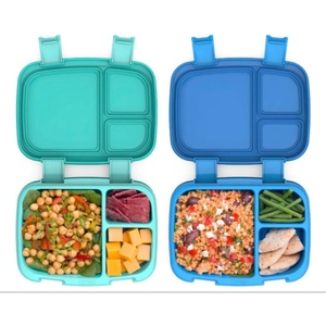 Bentgo Fresh (Blue/Green 2 PACK) – New & Improved Leak-Proof, Versatile 4-Compartment Bento-Style Lunch Box
