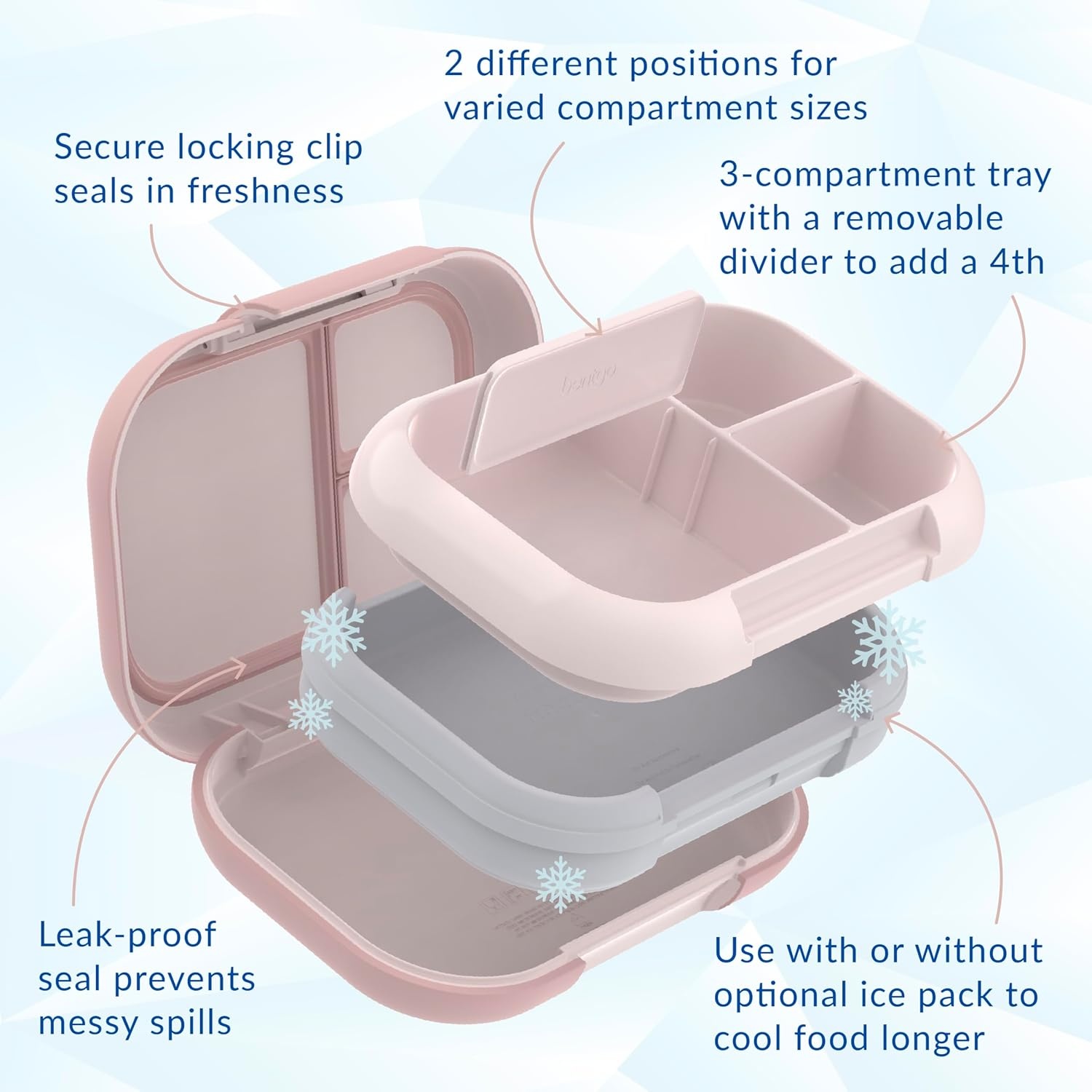 image:imageBentgo Chill Set With Max Pink Cloud amp Blush and Mini Lunch Box Tide Blues