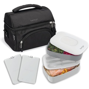 Bentgo® Deluxe 4-Piece Lunch Set, Carbon Black