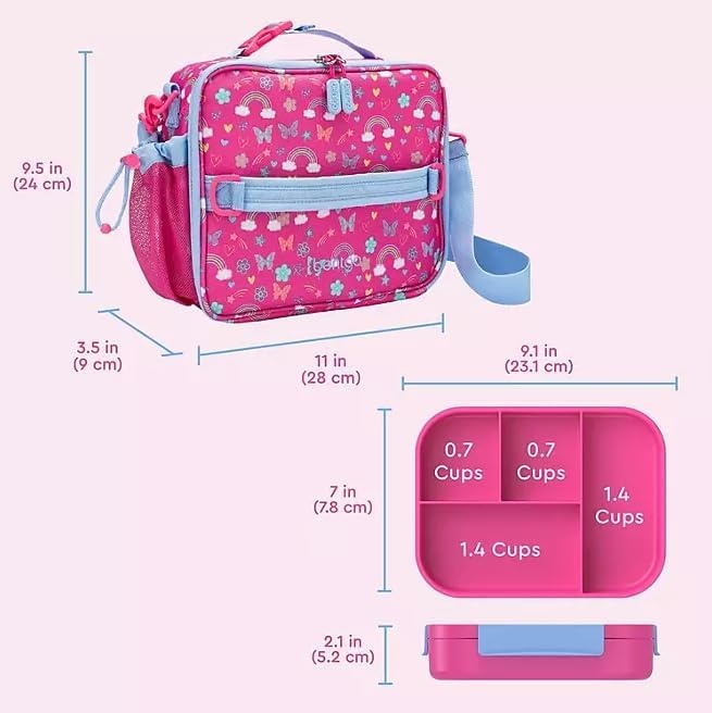 image:imageKids 2Piece Snap Closure Lunch Set by BentgoRainbows And Butterflies
