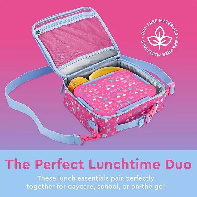 image:imageKids 2Piece Snap Closure Lunch Set by BentgoRainbows And Butterflies