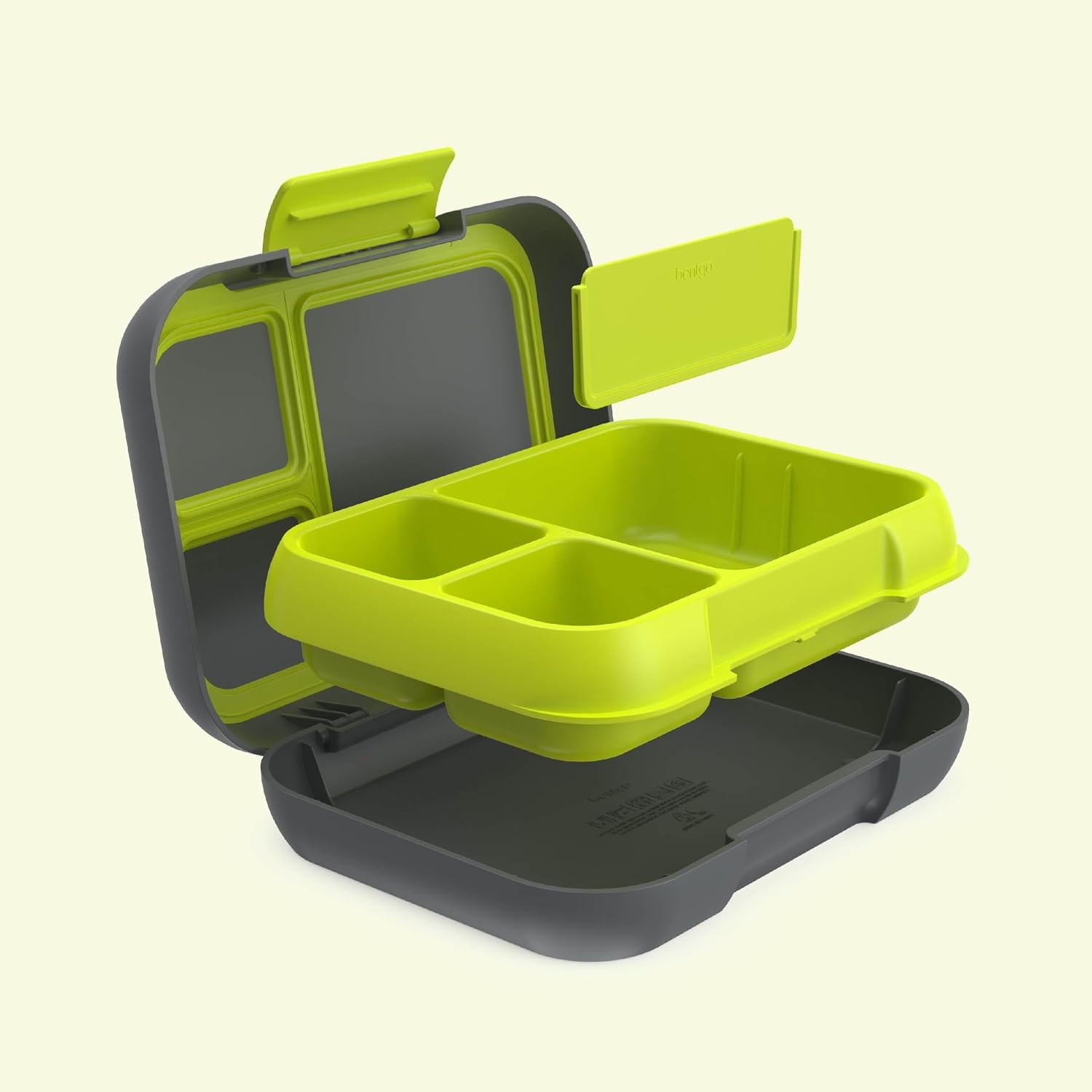 image:imageBentgo Pop LeakProof 34 Compartment BentoStyle Lunch BoxCharcoalLime
