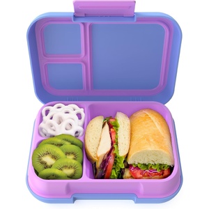 Bentgo Pop Leak-Proof 3-4 Compartment Bento-Style Lunch Box(Periwinkle/Pink)