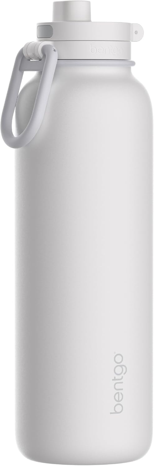 image:imageBentgo Flip 2in1 Straw amp Chug LeakProof Insulated Water Bottle 40 fl ozBlanc