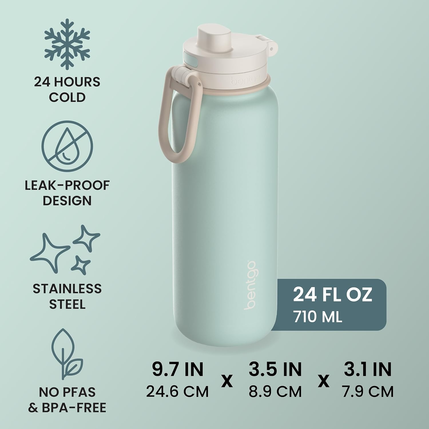 image:imageBentgo Flip 2in1 Straw amp Chug LeakProof Insulated Water Bottle 40 fl ozSunDay