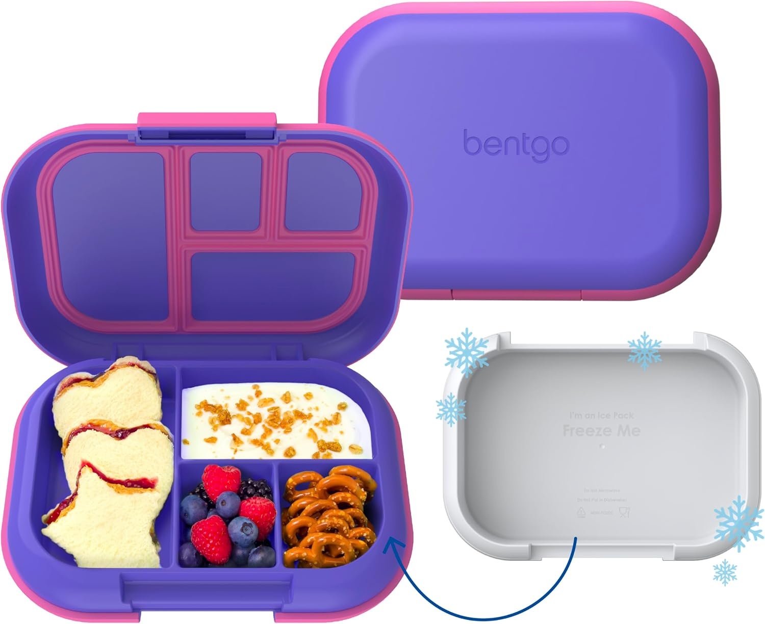 image:imageBentgo Chill Kids Electric Violet and Chill Mini Seaside Papaya Lunch Box Set
